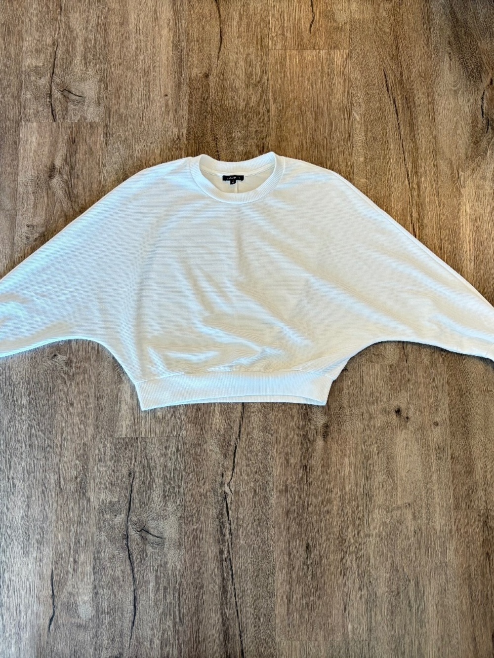 Dynamite White Dolman Sleeve Slouchy Pullover Knit Sweater Size Medium